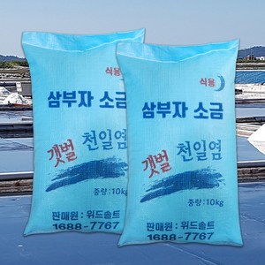 삼부자 20년산 국내산 100% 천일염 굵은소금 10kg, 1개