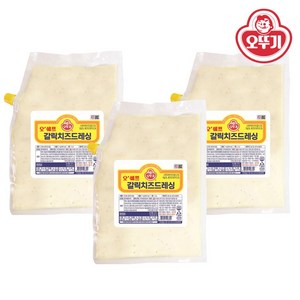 오뚜기 오쉐프 갈릭치즈드레싱, 1kg, 3개