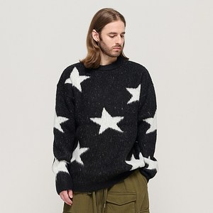 카고브로스 PREMIUM GRAPHIC MOHAIR KNIT BLACK