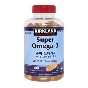 커클랜드 슈퍼 오메가3 1229mg x 180캡슐, 180정, 1개