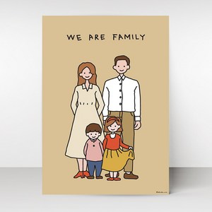 뚜뚜아트 가족 포스터 신혼집 아기방 아이방 인테리어 그림 감성 포스터, 11. We ae family7