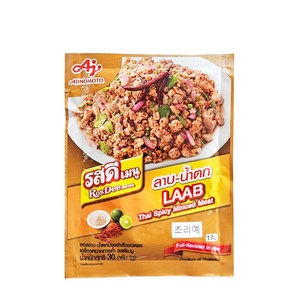 태국 아지노모토 AJINOMOTO 로띠 랩남톡 30g / LAAB NAMTOK Thai Spicy Minced Meat Sauce Powde RosDeemenu, 1개