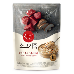 비비고 소고기죽 450g, 12개, 420g