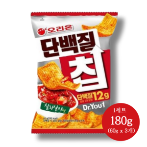 닥터유 단백질칩 칠리살사소스맛, 60g, 3개