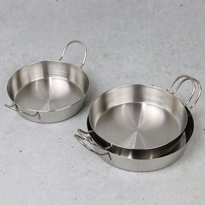 스텐 양손잡이 접시 (3size) 빠에야접시 스텐그릇, 양손잡이접시(3호), 1개