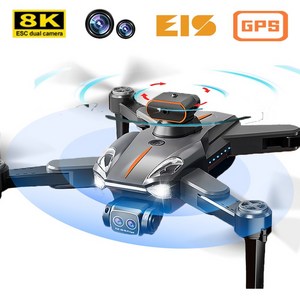 SYNX GPS 접이식 드론 8K 4카메라 3000 미터 브러시리스모터 장애 회피 기능 P11 PRO MAX, 블랙, 1개