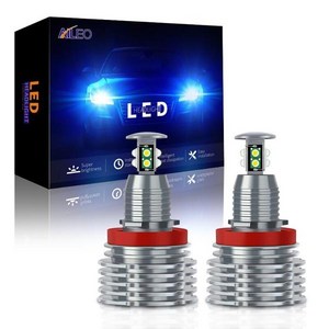 일본차브랜드 차량용 Eye 오류 없는 LED 자동차 램프 E60 E70 X5 E71 X6 E90 E92 안개등 화이트 블루 레드, 단일옵션, WHITE, 1개