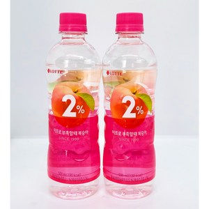 롯데칠성 2%부족할때복숭아, 500ml, 6개