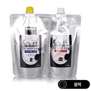 뉴겐 금송 이카보쿠쥬우 헤어컬러 1 2제 각500ml, 블랙, 1개