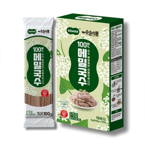 순솔 100% 메밀국수 100g 10개입 소바면 메밀소바 비건면 무밀가루 무가당 무설탕 고단백질 당뇨국수 다이어트식단 들기름막국수, 1박스, 1kg