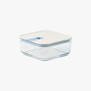 네오플램 퍼펙트씰M 내열 유리 밀폐용기 반찬통 정사각 1100ml, 1개