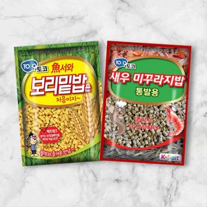 토코 집어제 2종세트 보리밑밥 새우 미꾸라지밥 확산성 집어제 떡밥, 10개, 400g