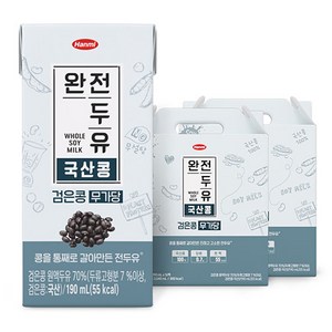 한미 완전두유 검은콩 무가당, 190ml, 32개