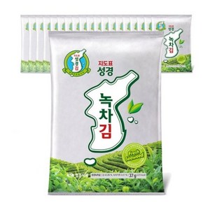 성경식품 지도표 성경 녹차김, 37g, 20개