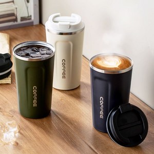 에코럭키 COFFEE 텀블러 510 ml 보온 보냉, 커피텀블러 510ml-블랙, 1개