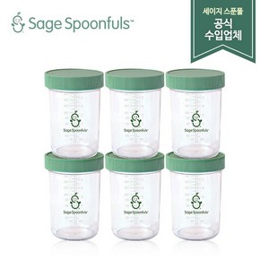 [세이지 스푼풀] [세이지스푼풀]NEW 유리 240ml 3P 2개세트/유리 이유식용기/이유식식기/이유식 보관용기, 6개