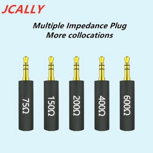 JCALLY 도체 이어폰 임피던스 플러그 노이즈 캔슬링 어댑터 저항 감소 노이즈 필터 플러그 75 150 200 400 600 옴, 1)75 ohm, [02] 75 ohm