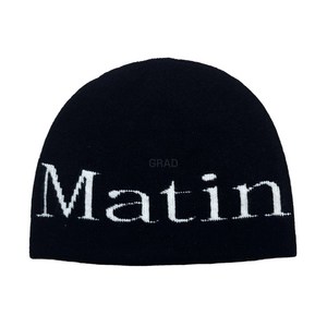 [당일발송] 마뗑킴 로고 자카드 숏 비니 MATIN KIM LOGO JACQUARD SHORT BEANIE + GRAD 정품보증택