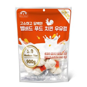 벨버드 반려견 대용량 우유껌 미디엄사이즈, 치킨우유껌맛, 900g, 1개