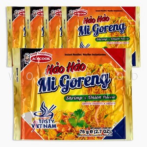 월드푸드 베트남 하오하오 미고랭 볶음 라면 MI GORENG 76g, 5개