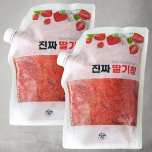 푸드마실 진짜 딸기청 리얼 스트로베리, 1kg, 2개