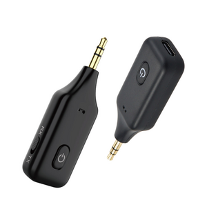 컴스마트 블루투스 v5.1 오디오 송수신기 AUX 스테레오 3.5mm, IH389, 블랙, 1개