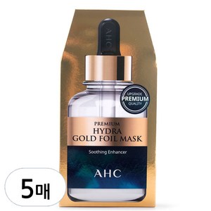 ahc AHC 프리미엄 하이드라 골드 호일 마스크5pcs, 1개입, 5개