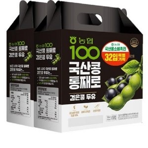 농협100 국산콩 통째로 검은콩 두유, 190ml, 48개