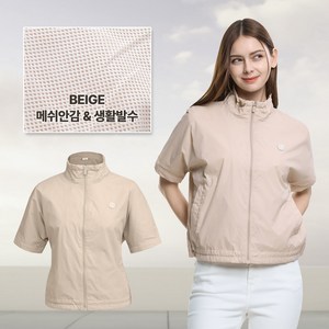 [투엘라] 여성 반팔 골프 자켓_윈드홀릭 테니스 러닝 스포츠 레이어드 바람막이 반팔 점퍼