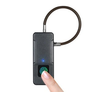 스마트 지문 잠금 USB 충전식 키리스 10 세트 IP65 방수 도난 방지 보안 자물쇠 문 수하물 1.색상 andom, 10개