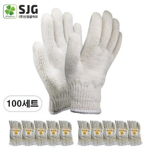 SJG 클로버 면장갑 60g 100켤레, 100개