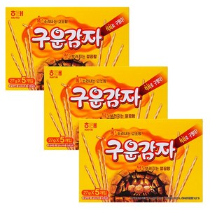 해태 구운감자 135g 사무실간식 감자스틱, 3개