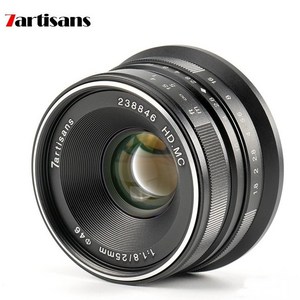 [7장인] 25mm F1.8 렌즈 7atisans 후지 X 소니 E 마운트 7아티산스, 소니 E 마운트 - 블랙