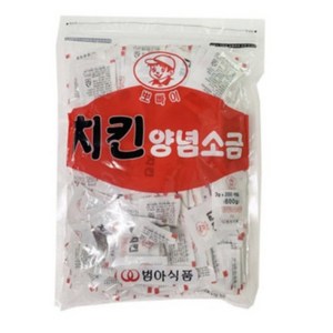 뽀빠이 치킨 양념 소금 3g x 800개 범아 순대 소금 계란 포장 일회용, 4개, 600g