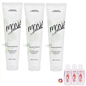 [러브마카] Mona Gel 모나젤 100ml 끈적임없는 부드러운 마사지젤 + 꼬마젤 20ml, 3개