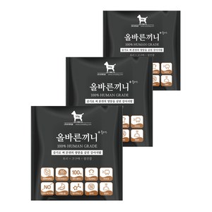 올바른끼니 플러스 맛보기 특식 50g- 장건강에 좋은 오리 고구마(장건강) 강아지사료 _ 60%생육 100%휴먼그레이드 스팀공법 영양식 강아지밥, 50g, 3개