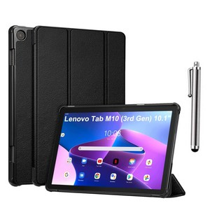 레노버탭 M10 3세대 10.1인치 북커버 케이스 TB-328FU 328XU Lenovo Tab M10 3rd Gen 10.1 inch 케이스나라, 블랙