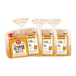 삼립 토종효모로 만든 로만밀 통밀 식빵 420g, 3개