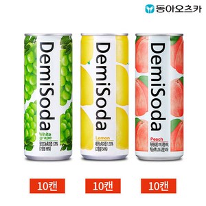 동아오츠카 동아 데미소다 사과 레몬 피치 3종 250ml x 30캔, 1세트