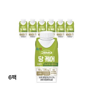 그린비아 당케어 곡물맛 균형영양식, 200ml, 6개