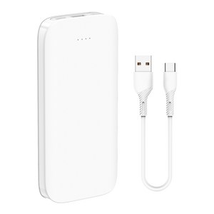 모아리 라이트 슬림 보조배터리 10000mAh + C타입 케이블, 1개