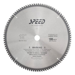 SPEED 목재용 원형 톱날 12인치 100T 목공 팁쏘, 1개