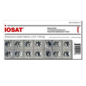 IOSAT Potassium Iodide 14 Tablets IOSAT 요오드화칼륨 14정, 15.12g, 1개