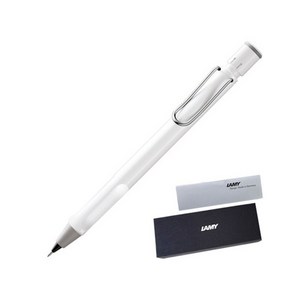 LAMY 사파리 샤프 샤이니 화이트 + 하드케이스 + 리플렛, 0.5mm, 1개