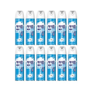 해피홈 유한양행 에어로솔 수성 살충제 무향, 500ml, 12개