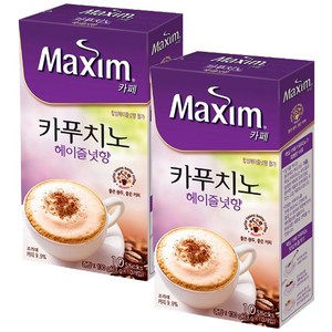 맥심 카페 카푸치노 헤이즐넛 커피믹스, 13g, 10개입, 2개