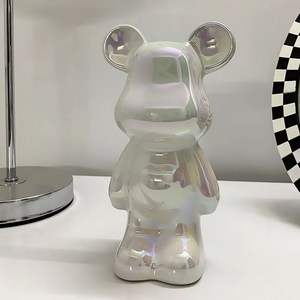 Nuom 다용도 곰돌이 피규어 인테리어 소품 집들이 개업 선물 소품, 진주 화이트, 18cm, 진주 화이트