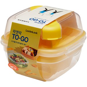 락앤락 투고 샐러드 도시락 용기 950ml, YEL, 1개