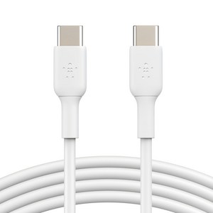 벨킨 부스트업 USB C to C타입 고속 충전케이블 CAB003bt 1m, 화이트, 1개