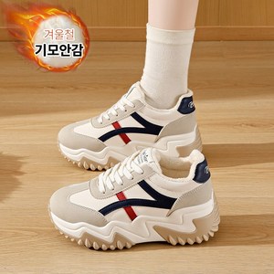 Moden Fashion 여성 트렌디 기모 안감 운동화 키높이 워킹화 L30